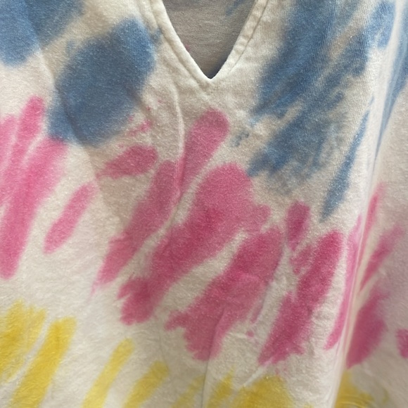 PINK Victoria's Secret Pink, Blue, Yellow, and White Tie-Dye Crop Top XS - Picture 10 of 13